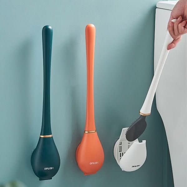 HygieBrush – Hygienic Silicone Toilet Brush with Wall & Floor Mount