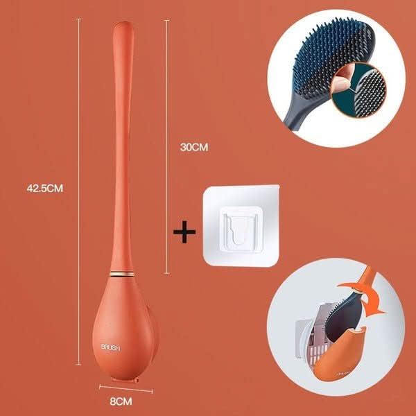 HygieBrush – Hygienic Silicone Toilet Brush with Wall & Floor Mount