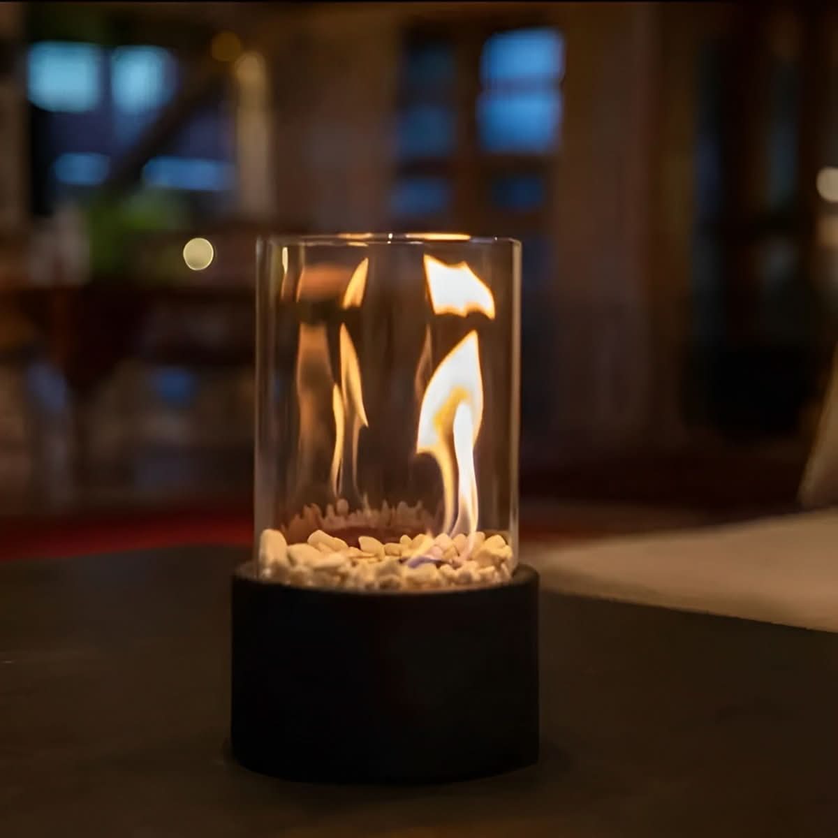 SlimFlame Tabletop Fireplace – Elegant Table Fire for Any Ambiance