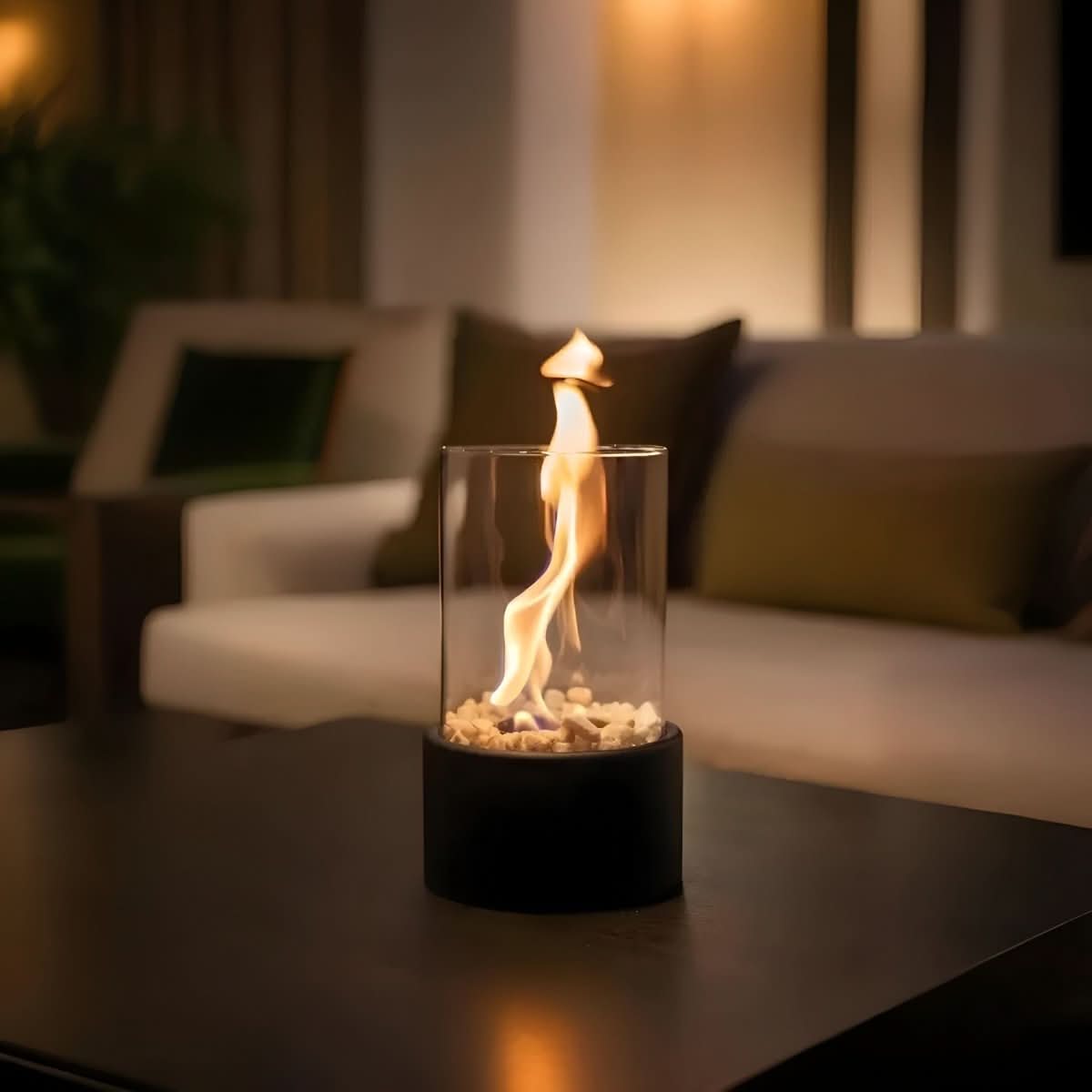 SlimFlame Tabletop Fireplace – Elegant Table Fire for Any Ambiance
