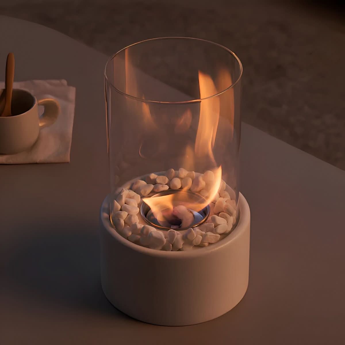 SlimFlame Tabletop Fireplace – Elegant Table Fire for Any Ambiance