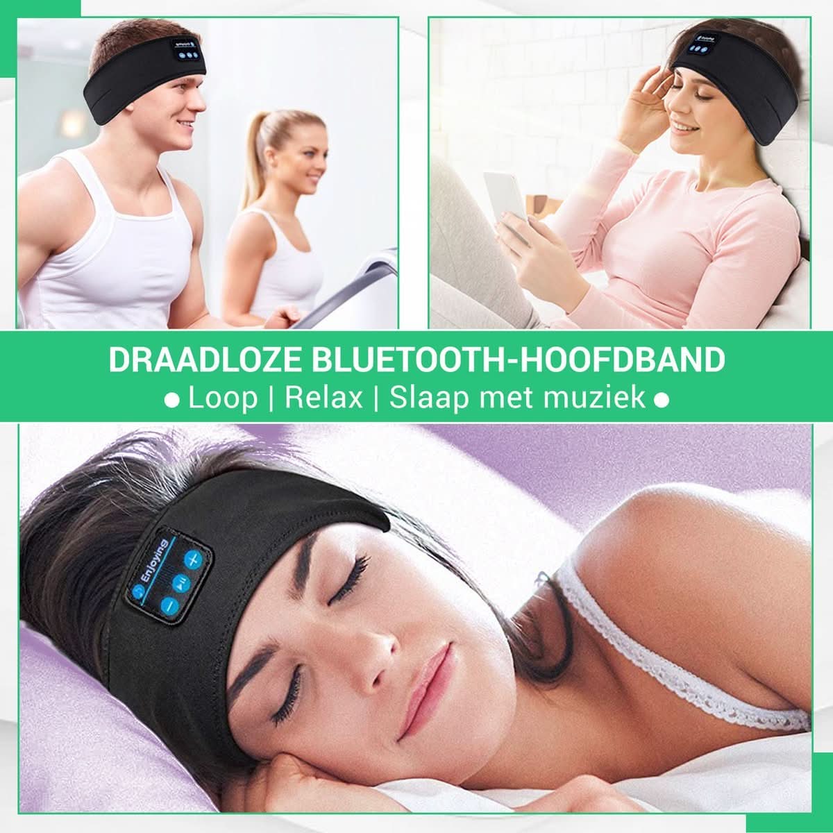 Schlafwelle – Bluetooth Sleep Headband for Restful Sleep & Relaxation