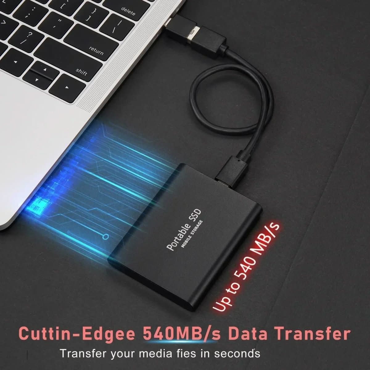 Geschwindigkeits-Tresor SSD – Externe 100GB Festplatte Mit Ultraschnellem USB-C Und USB 3.1 Anschluss