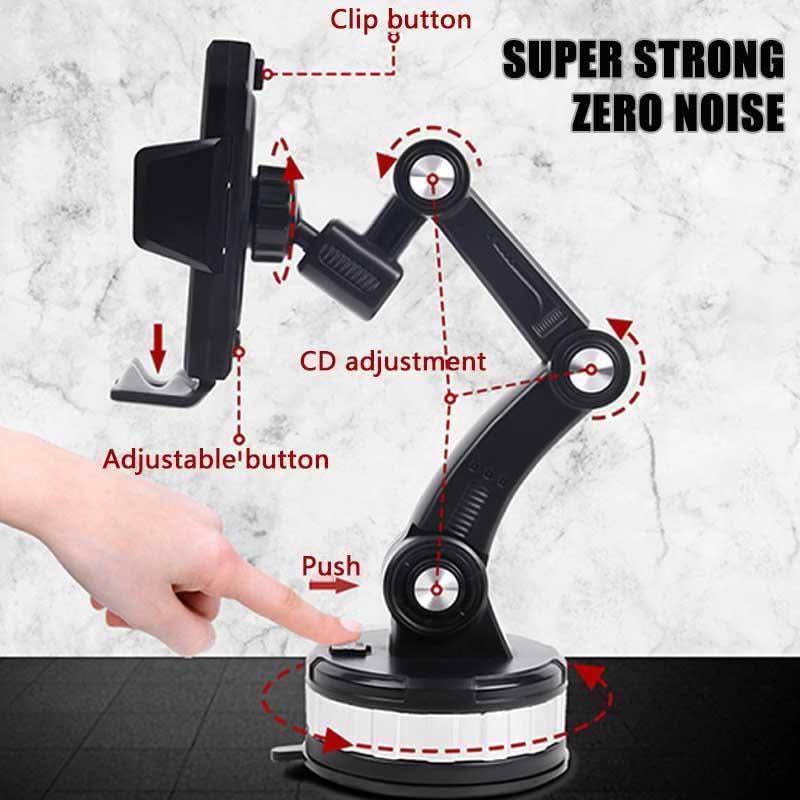 Superior Adsorption – 360° Phone Holder with Strong Suction Cup Mount