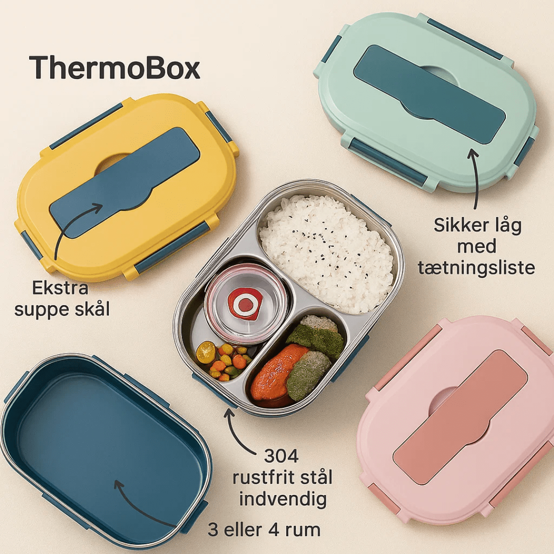 Nährbox – Edelstahl Mittagessenbox mit Fächern für Frische & Organisierte Mahlzeiten