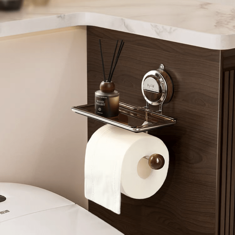 TISSUE TUG – Starker Halt, bohrfreier Halter für große Toilettenpapierrollen 11
