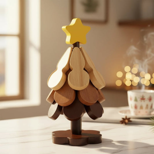 Treefold - Faltbarer Weihnachtsbaum-Untersetzer, Hitzebeständig, Platzsparend 0