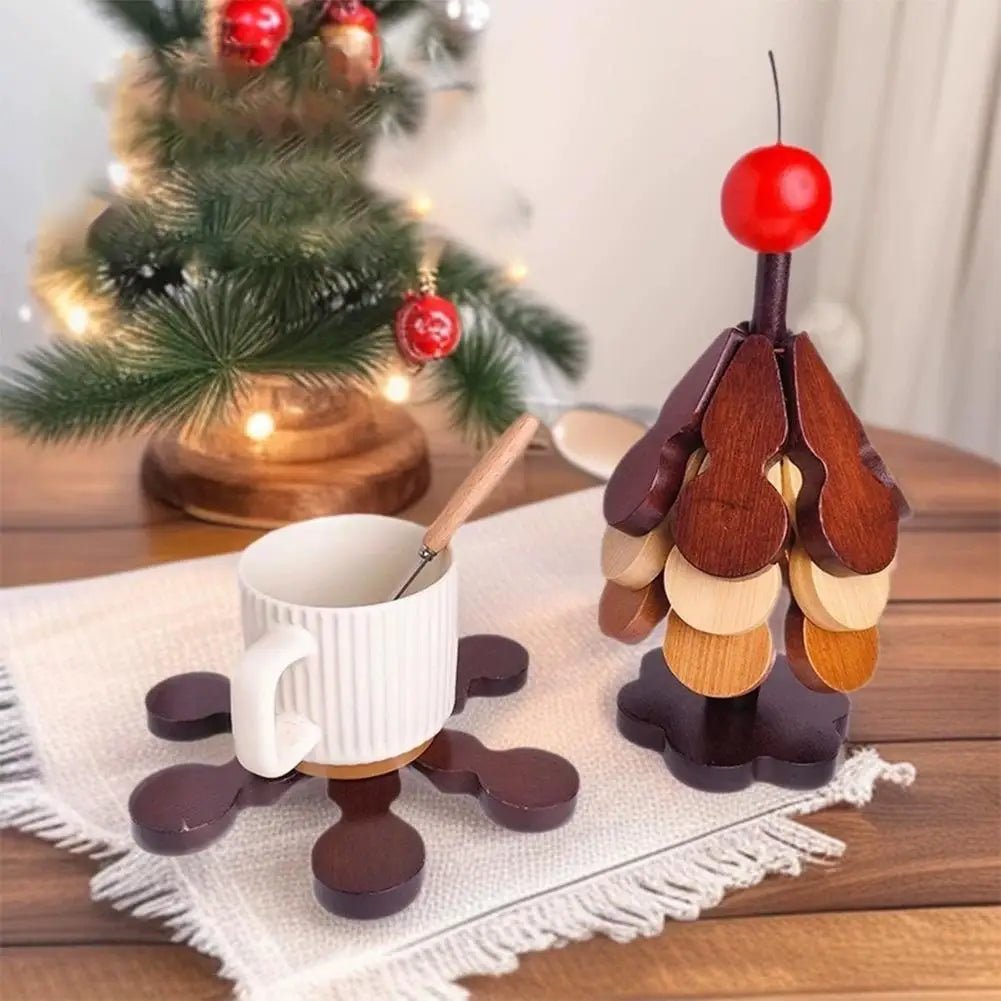 Treefold - Faltbarer Weihnachtsbaum-Untersetzer, Hitzebeständig, Platzsparend 7
