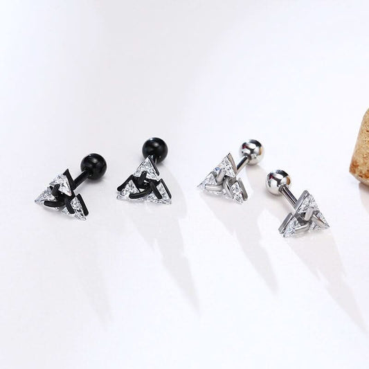 TRIANGLEA – Triangle Stud Earrings, Modern & Lightweight Design