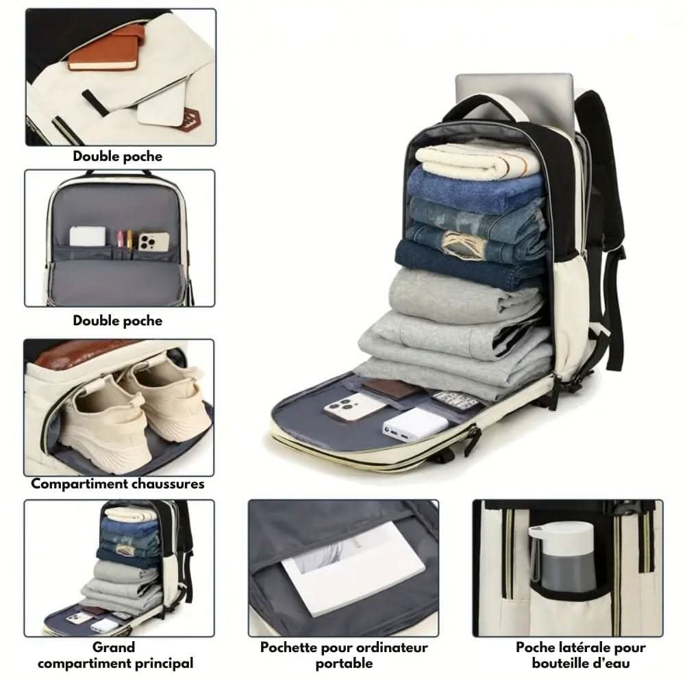 UrbanFlex Backpack - Travel Backpack with Shoe Compartment & Laptop Protection for Stress-Free Packing