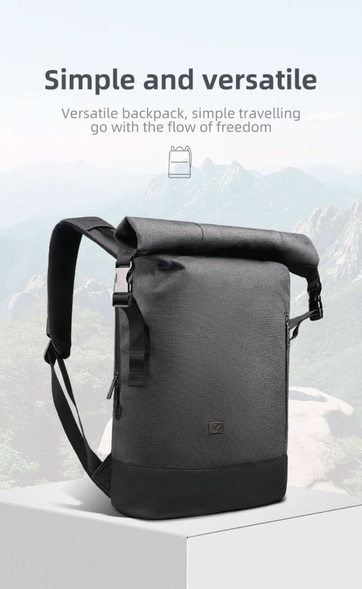 Citytrail Rolltop Backpack - Flexible Daypack with USB and Laptop Compartment