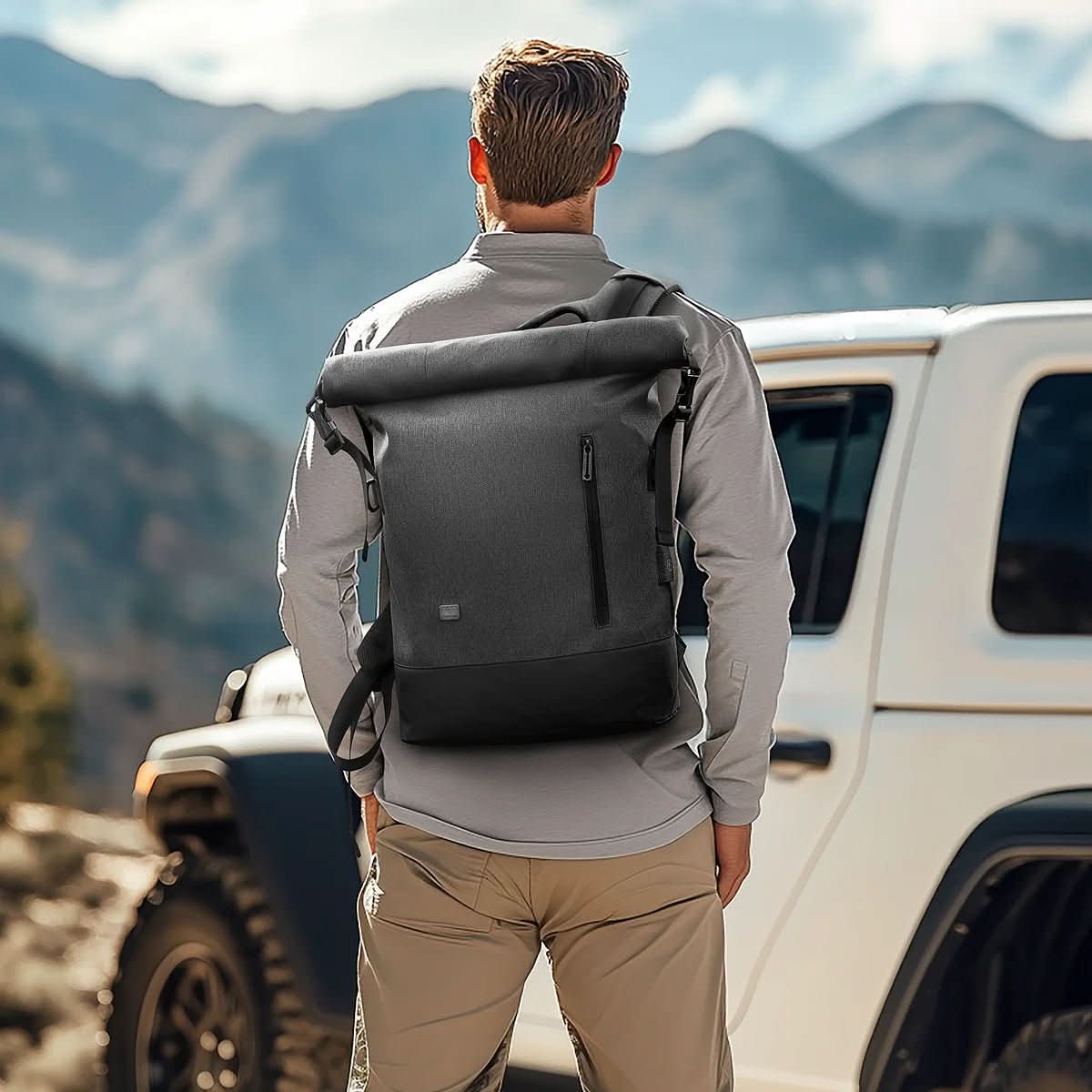 Citytrail Rolltop Backpack - Flexible Daypack with USB and Laptop Compartment