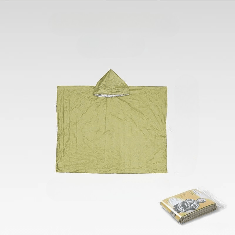 Rain Protection Poncho – Emergency Rain Poncho with Hood for Outdoor Protection