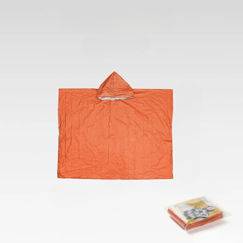 Rain Protection Poncho – Emergency Rain Poncho with Hood for Outdoor Protection