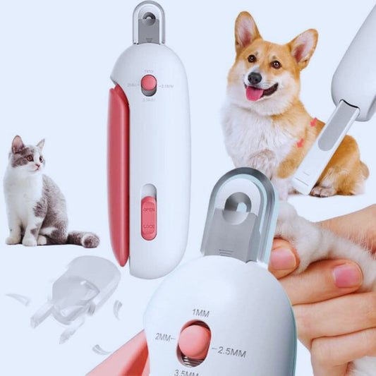 Elektrischer Krallenschneider für Hunde und Katzen mit LED-Licht und Einstellbarer Schleifstärke