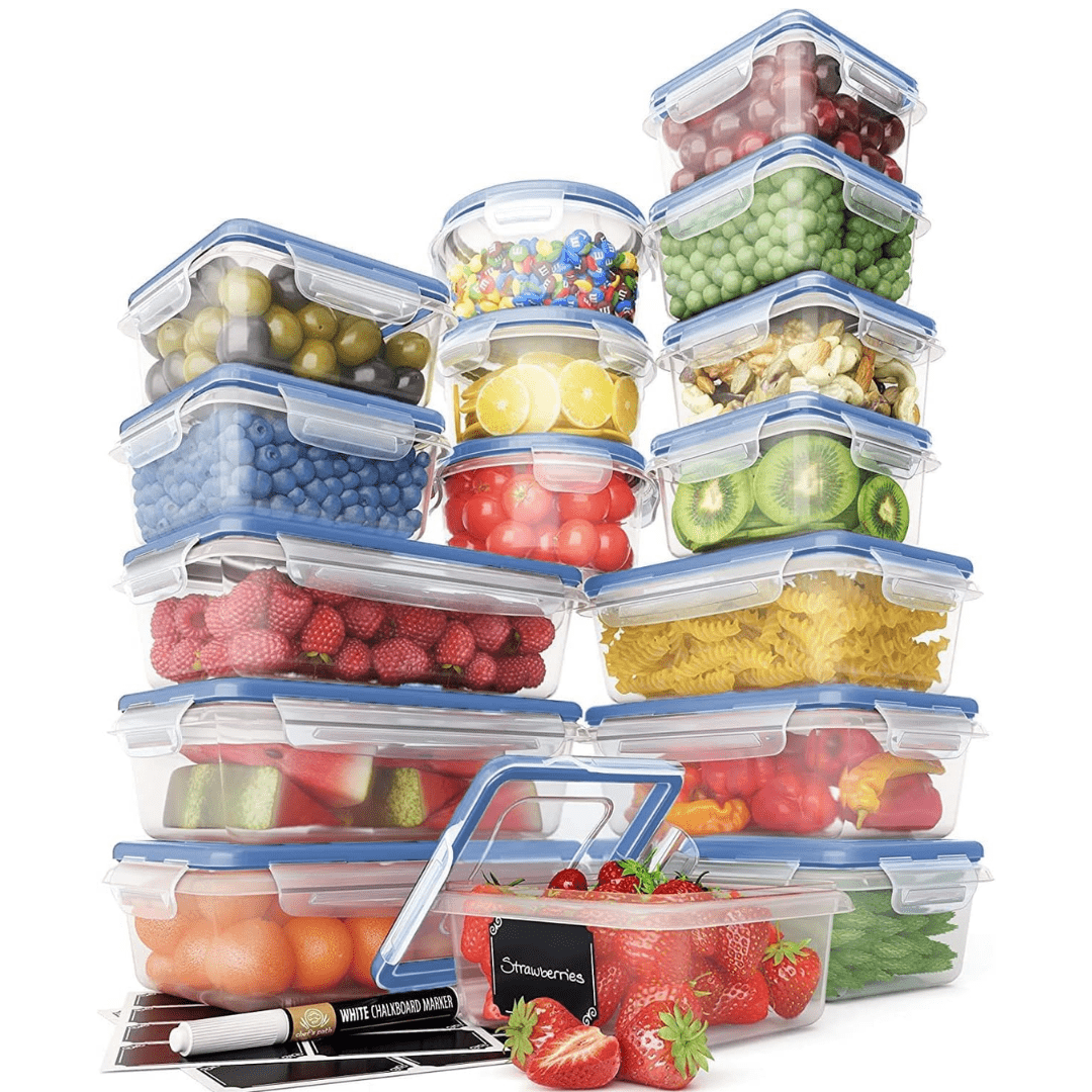 Luxuriöses 16-teiliges Aufbewahrungsboxen-Set – BPA-frei, luftdicht & stapelbar