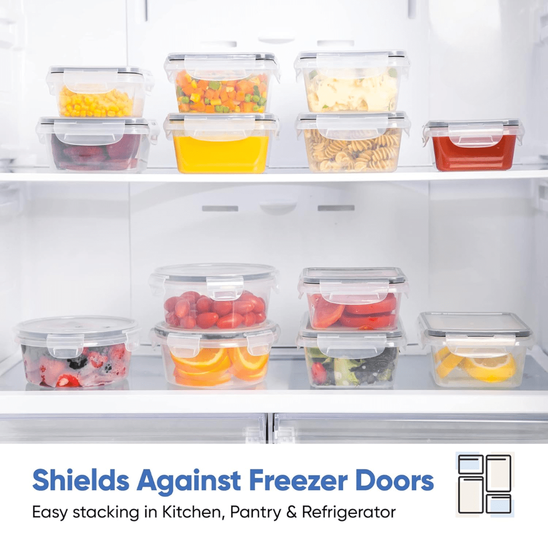 Luxuriöses 16-teiliges Aufbewahrungsboxen-Set – BPA-frei, luftdicht & stapelbar