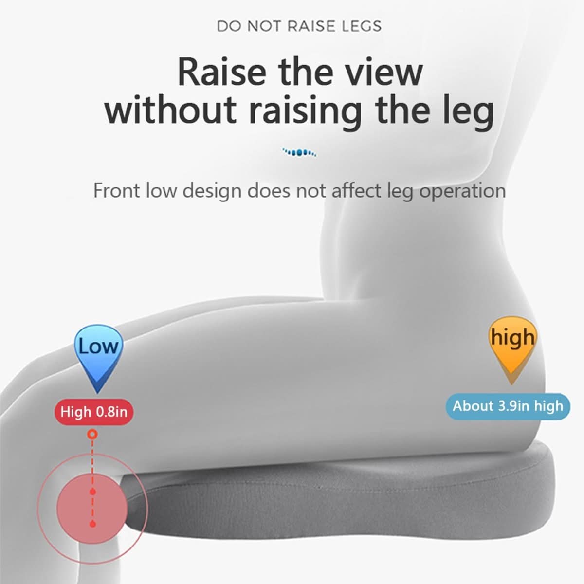DRIVEUP – Ergonomic Car Seat Cushion for Better View and Comfort