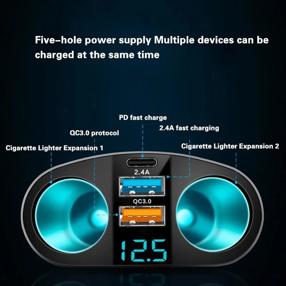 VOLTDUO – 12V–24V Kfz-Ladegerät mit zwei USB-Buchsen und heller LED-Spannungsanzeige 3