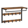 WALLVERA – 3-in-1 Wandgarderobe mit Ablage, Haken und Kleiderstange 0