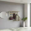 WALLVERA – 3-in-1 Wandgarderobe mit Ablage, Haken und Kleiderstange 1