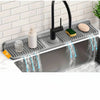 WATERWISE - 24-Zoll Spülbeckenmatte mit Schnellablauf und verstellbarem Loch 2