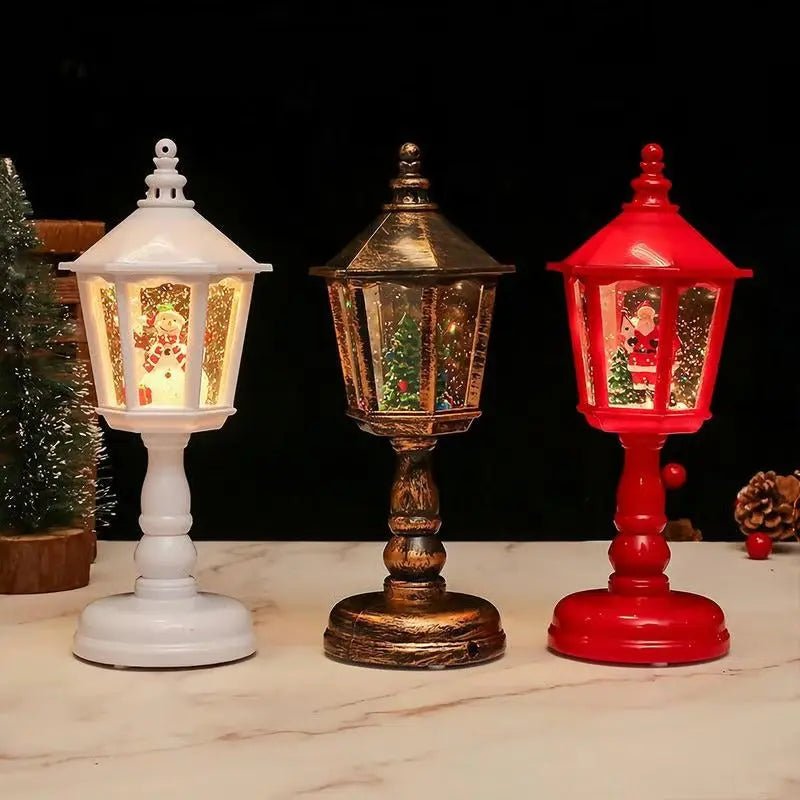 WINTERGLOBE – LED-Schneelaterne mit sanftem Wirbel und warmem Schein 3