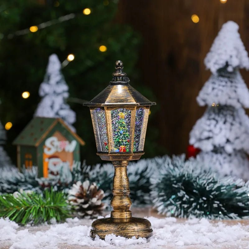 WINTERGLOBE – LED-Schneelaterne mit sanftem Wirbel und warmem Schein 6