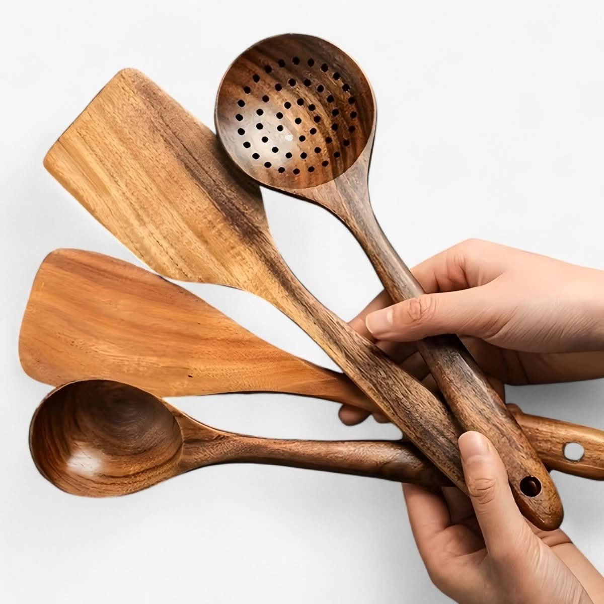 HolzKüchenchef – 11-teiliges Küchenutensilien-Satz aus hitzebeständigem Holz