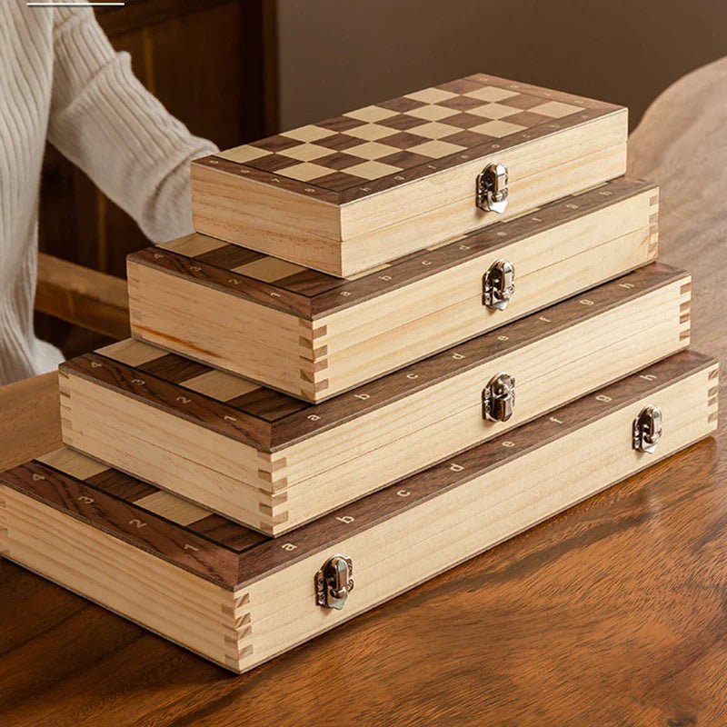 WOODMAG CHESS – Magnetisches Schachspiel aus Holz, faltbar und reisefreundlich 3