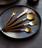 WOODSTEEL – Elegantes 30-teiliges Besteckset mit Holzakzenten 0