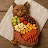 WhiskerBoard - Katzenförmige Wurstplatte Aus Premium-Naturholz, Handgefertigt 0