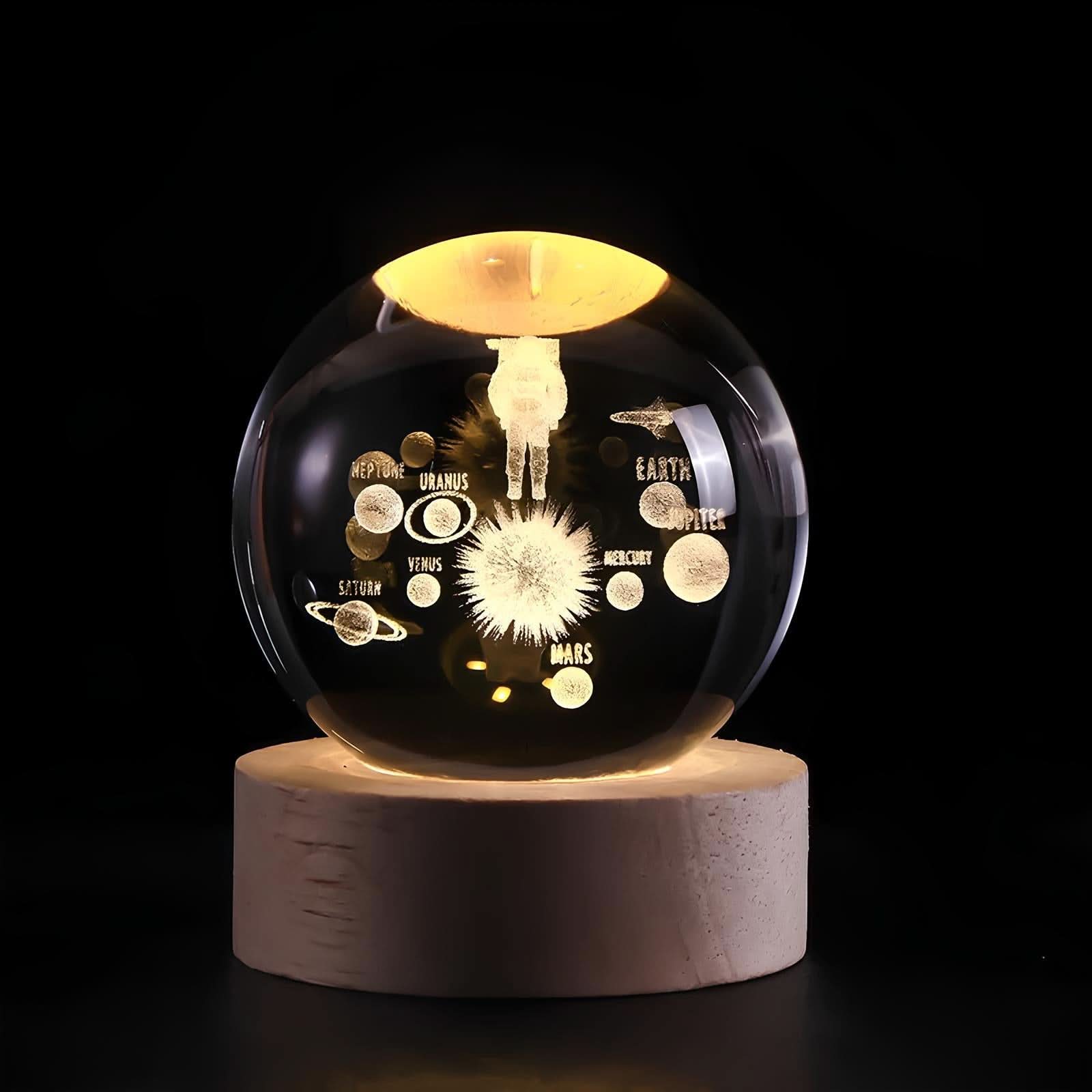 QOLA Crystal Ball Lamp Magical Lighting For Elegance And Atmosphere