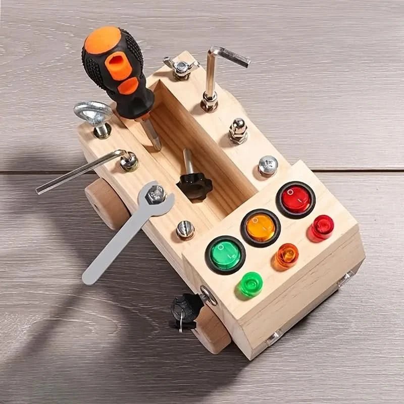 Montessori Activity Board - Learning Toy for Promoting Motor Skills & Logical Thinking