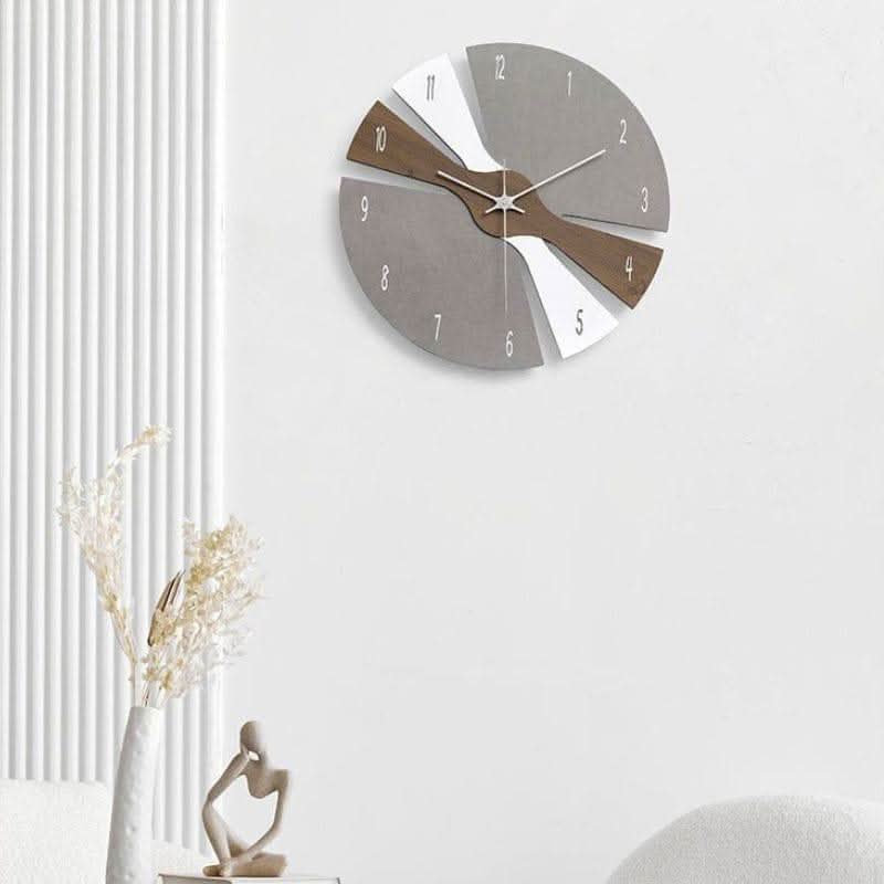 ZAVARA Fragmented Timepieces Wall Clock Modern Wood Design Precise Timekeeping