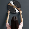 ZAVARA Fragmented Timepieces Wall Clock Modern Wood Design Precise Timekeeping