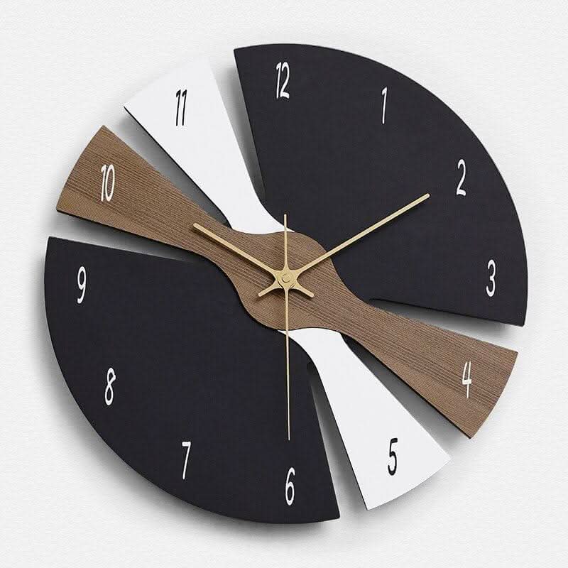 ZAVARA Fragmented Timepieces Wall Clock Modern Wood Design Precise Timekeeping
