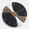 ZAVARA Fragmented Timepieces Wall Clock Modern Wood Design Precise Timekeeping