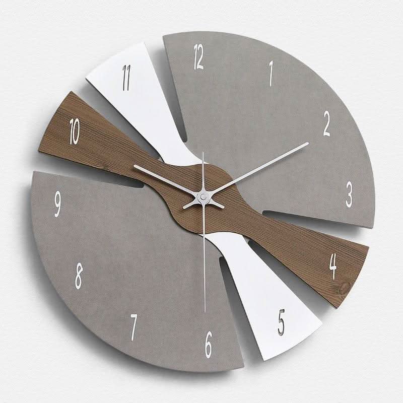 ZAVARA Fragmented Timepieces Wall Clock Modern Wood Design Precise Timekeeping