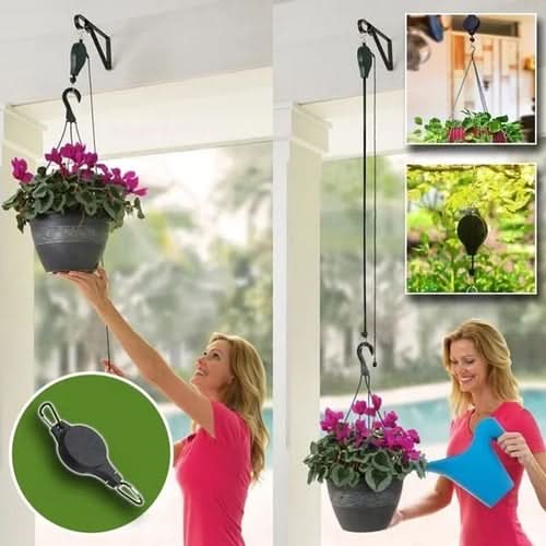 GardenLift Aufhängesystem – Höhenverstellbar & stabil für Pflanzen & Vogelhäuser-1