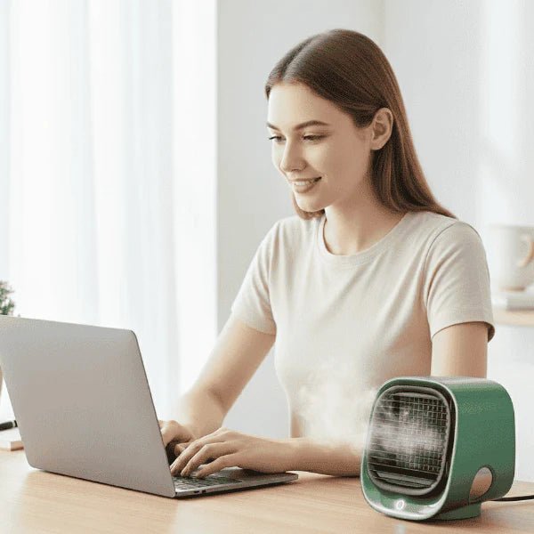 Breeze Mini – 2-in-1 Air Cooler & Humidifier – Quiet Cooling For Bedroom & Office