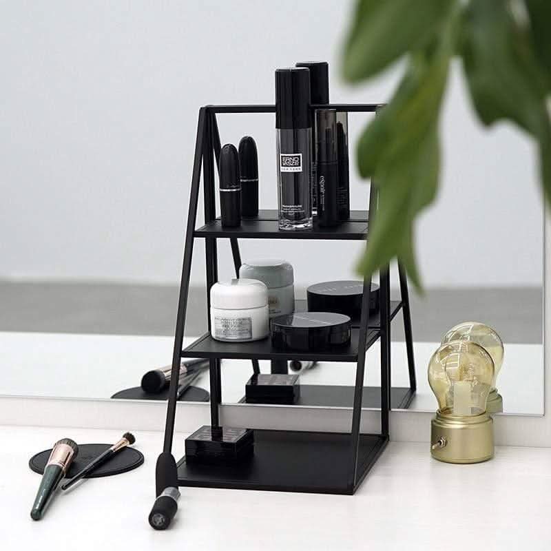 VESTRAE Black Upright Stack Organizer Modern Storage Solution Made of Metal