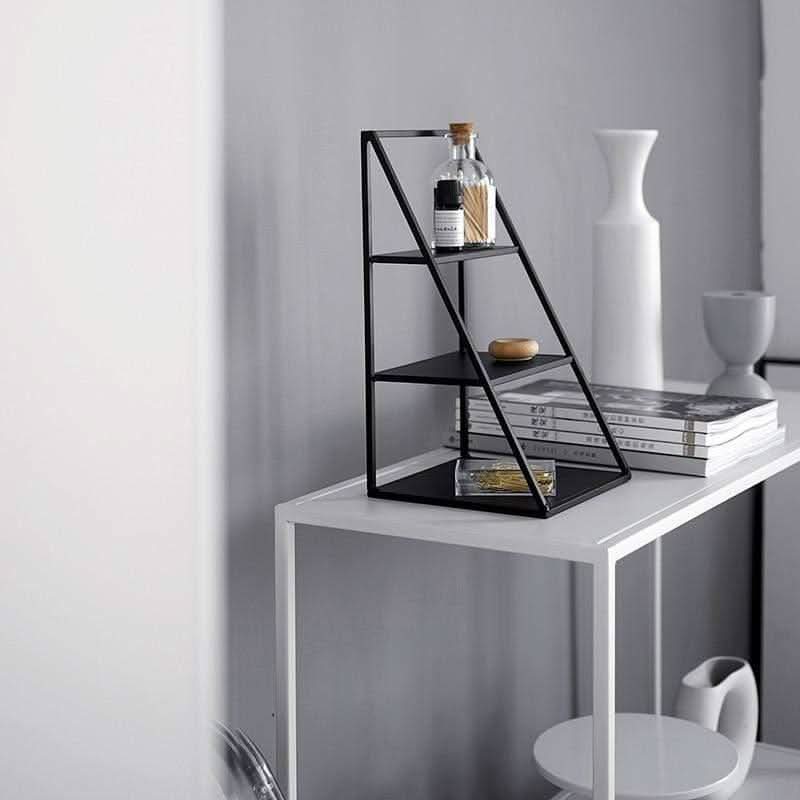VESTRAE Black Upright Stack Organizer Modern Storage Solution Made of Metal