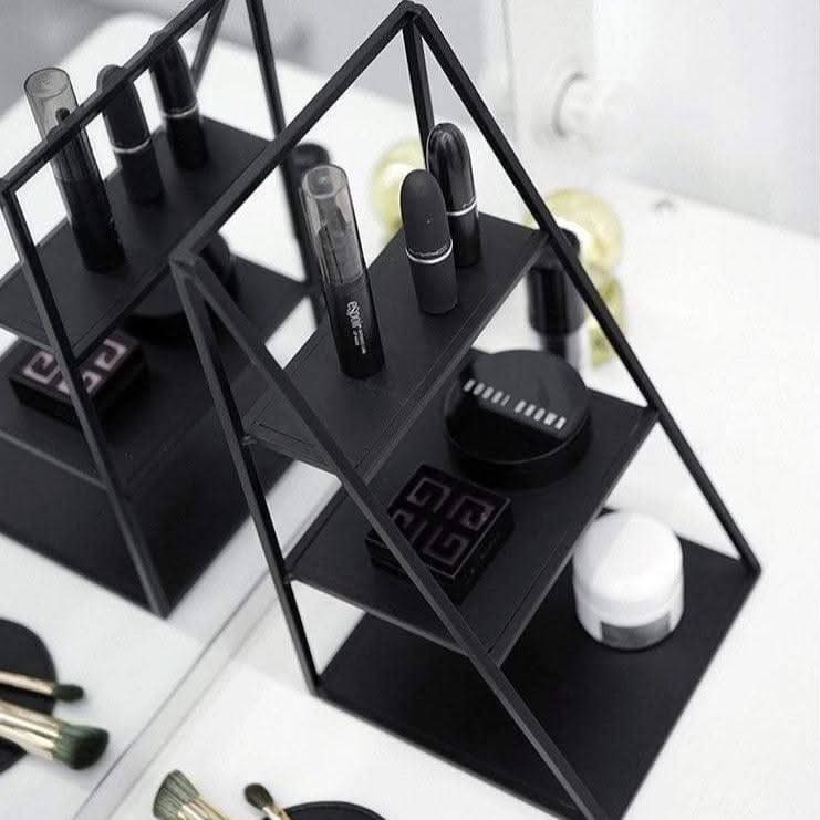 VESTRAE Black Upright Stack Organizer Modern Storage Solution Made of Metal