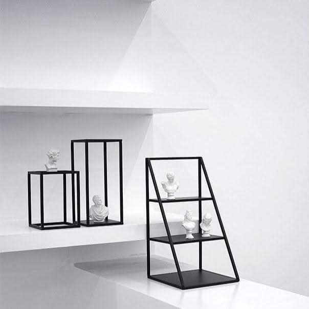VESTRAE Black Upright Stack Organizer Modern Storage Solution Made of Metal