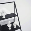 VESTRAE Black Upright Stack Organizer Modern Storage Solution Made of Metal