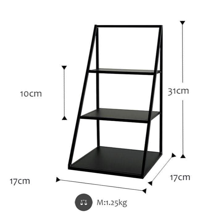 VESTRAE Black Upright Stack Organizer Modern Storage Solution Made of Metal