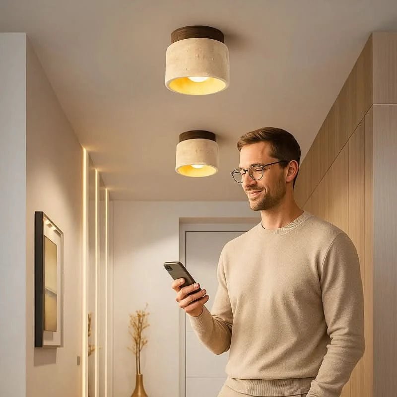 CIELWOOD – Minimalist Wooden LED Ceiling Light for a Warm Ambiance