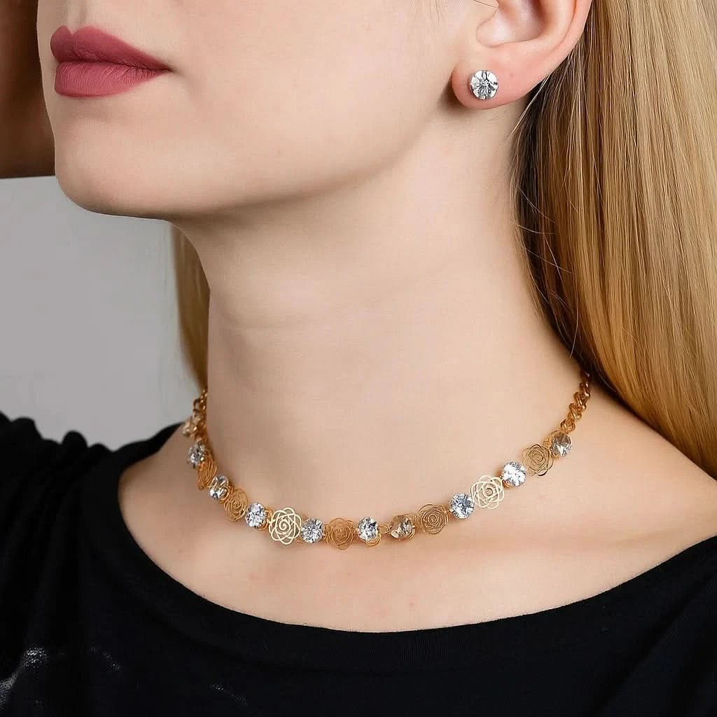NEREIDE – Jewelry Set with Green Stones and Sailor Links