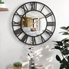 RAVENELLE Wall Clock Open Dial Roman Numerals Modern Design Elegant Clock For Living Area